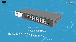 Unmanaged PoE Switch  AE Connect [upl. by Knipe]