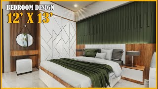 Bedroom Interior Design 12x13 feet Walkthrough bedroomdesign interiordesign bedroom bedroomdecor [upl. by Nneb]