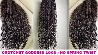 How to make goddess locs  NO WRAPPING METHOD  NO MARLEY SPRING TWIST [upl. by Placidia]