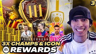 3X FUT CHAMPS Rewards ICON SBC amp 2 MILLION COIN CARD PACKED [upl. by Animsaj639]