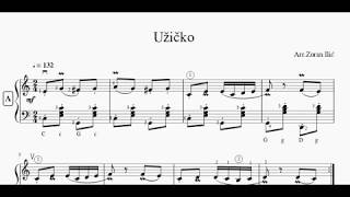 Užičko kolo  Note za harmoniku [upl. by Flagler530]