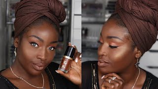 Jackie Aina X Too Faced Born This Way Foundation  Sable [upl. by Huesman845]