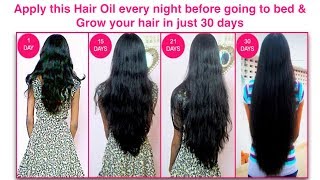 Apply this hair oil every night before going to bed and grow your hair in just 30 days [upl. by Broddie387]