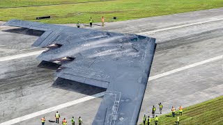 US Launching its Dangerously Fully Armed Stealth Bomber [upl. by Ellesor786]