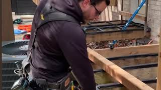 HOW TO INSTALL DECK RAILING POST [upl. by Ronny]