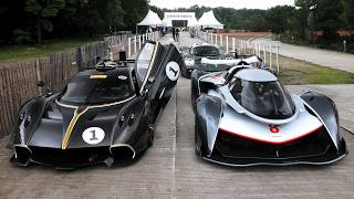 SUPERCARS STRUGGLING to get TRACTION in heavy rain at GOODWOOD FESTIVAL OF SPEED 2024 [upl. by Keiko494]