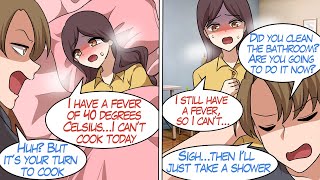 Manga Dub Partners Lack of Empathy No Dinner Despite Fever Wheres the Care RomCom [upl. by Neillij]