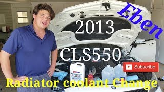 2013 Mercedes CLS550 AMSOIL Radiator Coolant Change [upl. by Crutcher]