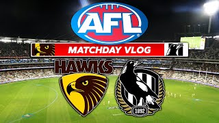 PAINFUL WATCH  HAWTHORN VS COLLINGWOOD  AFL VLOG 2024 [upl. by Aicnom]