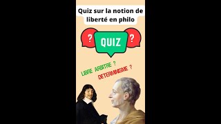 Quiz sur la notion de liberté en philosophie [upl. by Noreht]