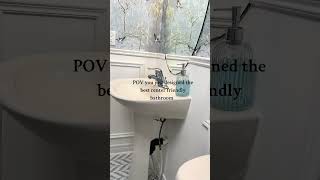 Renter friendly bathroom makeover￼apartmentmakeover diy bathroomupgrade [upl. by Rickard]