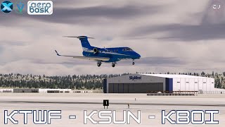 GA OPS  KTWFKSUNKBOI  Aerobask Embraer Phenom 300  XPlane 11  Vatsim [upl. by Haem65]