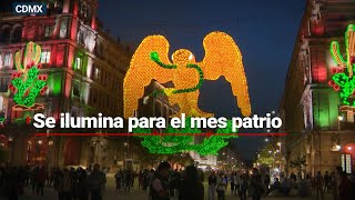 ¡LLEGÓ SEPTIEMBRE  Zócalo capitalino se llena de adornos y luces en este mes patrio [upl. by Nath]