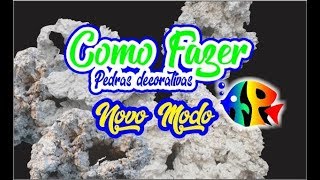 Novo Modo  COMO FAZER PEDRAS DECORATIVAS PARA AQUÁRIOS COM CIMENTO BRANCOAQUARISMO PACAJUS [upl. by Groos666]