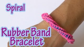 DIY crafts  Spiral Rubber Band Bracelet without loom  Ana  DIY Crafts [upl. by Goldberg838]