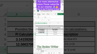 Unlock the PI Function in Excel  Quick Tutorial [upl. by Yenwat257]