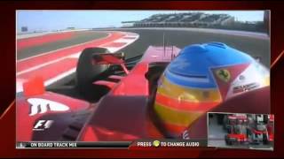 F1 Austin 2012 FP1 Fernando Alonso 2 Aggressive Laps Onboard [upl. by Anuala581]