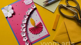 DIY Happy Diwali greeting cardDiwali greeting card easydiy art craft viralvideotrending [upl. by Haliled]