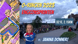 🗺️🏠ORingen 2023 D21 Elitesprint ft Janina  📹Headcam Orienteering [upl. by Aietal]