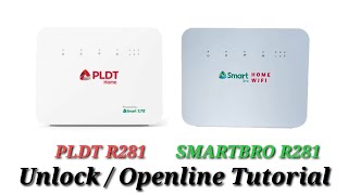 PLDT R281 amp SMARTBRO R281 Openline  Unlocking Tutorial [upl. by Valonia]