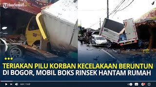 Teriakan Pilu Korban Kecelakaan Beruntun di Jalan Raya Puncak Bogor Mobil Boks Rinsek Hantam [upl. by Grata]