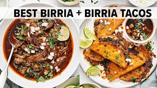 Easy CROCKPOT BIRRIA Makes the Best BIRRIA TACOS Recipe [upl. by Hannej]