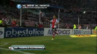 Gol de Gutiérrez River 1  Vélez 0 Fecha 15 Torneo Final 2014 FPT [upl. by Christianna]