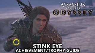 Assassins Creed Odyssey  Stink Eye AchievementTrophy Guide  Recover Obsidian Eye from Goat [upl. by Saxet722]