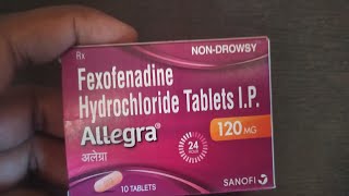 Allegra 120 mg tables review in hindi  fexofenadine hydrochloride tables [upl. by Lethia]