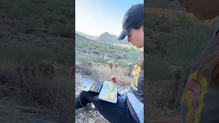 How to paint a loose watercolor landscape on location outdoors [upl. by Ybbob]