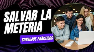 Cómo salvar la materia 😎 consejos para aprobar materias difíciles en la universidad [upl. by Yblek114]