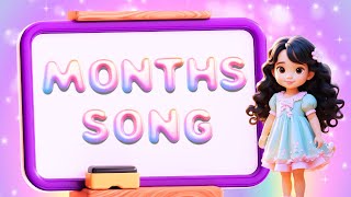 12 Months Song  Kids Song for Learning the Months  LittleVibes TV [upl. by Ellennod]