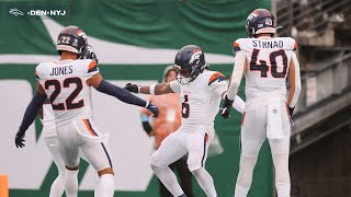 Defense dominates in win over Jets Bo Nix throws first career TD pass  Analysis [upl. by Atinnor]