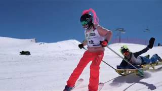 Ski Patrollers Crazy Race 2019 LA PATROLETTE [upl. by Nosrettap]