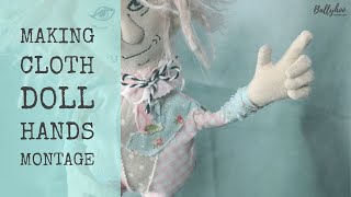 Making Cloth Doll Hands with stretch knit fabric [upl. by Adao]