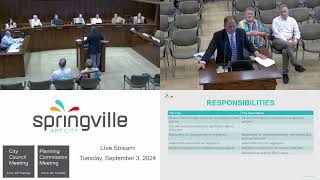 Springville City Council Meeting Planning Commission [upl. by Nadabb]