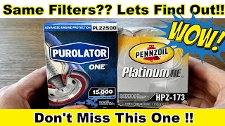 Purolator One Oil Filter PL22500 vs Pennzoil Platinum Oil Filter HPZ173 Cut Open [upl. by Aidas421]