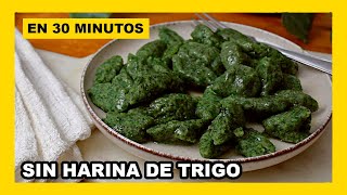 🔶✂ÑOQUIS a LA TIJERA✂ de ESPINACA  Receta sin TACC y veganos [upl. by Janice927]