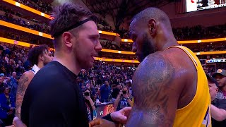 LeBron James amp Luka Doncic Share a Moment after the Game [upl. by Okir]