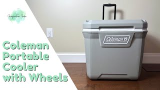 Coleman 316 Series Insulated Portable Cooler with Heavy Duty Wheels Review [upl. by Upshaw849]