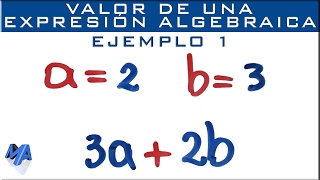 Valor numérico de expresiones algebraicas  Ejemplo 1 [upl. by Yort]