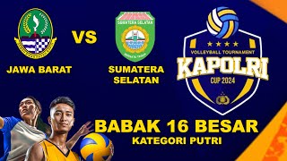 🔴Live Jawa Barat VS Sumatera Selatan Kapolri Cup 2024 [upl. by Lynd]