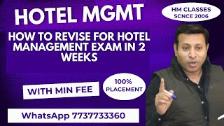 How to Revise for Hotel Management Exam in 2 Weeks [upl. by Lion]