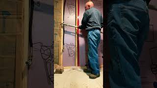 How to Frame a Wall diy howto shortsvideo short diyhomerepair home homeimprovement wall [upl. by Nyrtak]