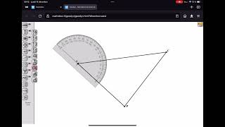 GeoDyn  utilisation du rapporteur virtuel pour mesurer les trois angles d’un triangle [upl. by Lane579]