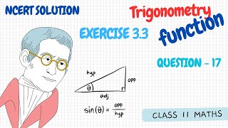 QUESTION 17 NCERT SOLUTION CLASS 11 EXERCISE 33CHAPTER 3 MATHS [upl. by Nahsyar570]