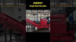 ENERPAT MSA F1000 Single Shaft Shredder shredding plastic lumps [upl. by Coy]