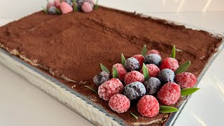 NE KADAR LEZZETLİ OLDUĞUNA DENEYİNCE KARAR VERECEKSİNİZ 😋Tam Ölçülü  Kedi Dili Tiramisu Tarifi🔝 [upl. by Toscano640]