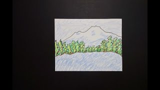 Lets Draw Mount Shasta CA Landforms [upl. by Hilliard]