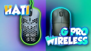 Logitech G Pro Wireless vs G Wolves Hati Two Gaming Mouse Titans [upl. by Nahraf728]